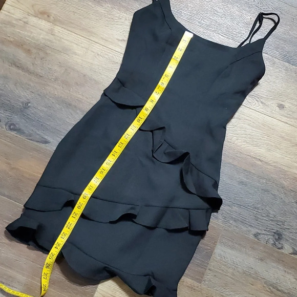 Saints & secrets ruffled little black mini dress nwt - Picture 2 of 7